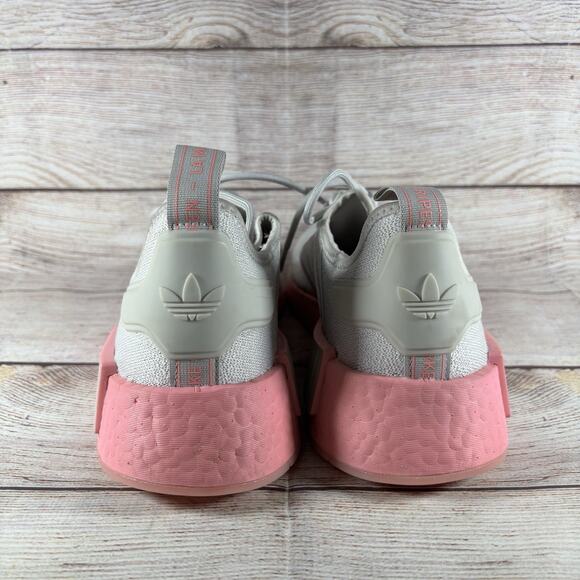 Adidas NMD R1 Womens Size 11 Running Sneakers Grey Pink White GW9462 - Picture 7 of 13